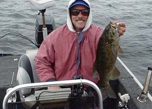 The author with a nice late fall smallie.