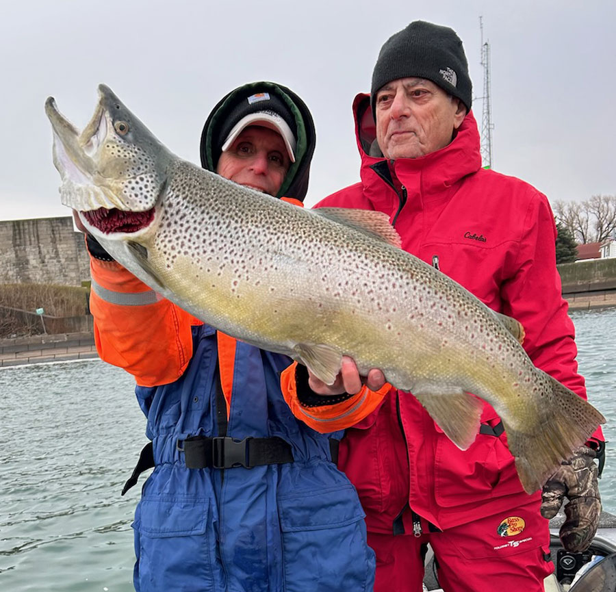 Capt. Joe Marra and Ellis brown trout
