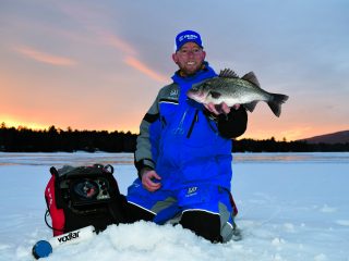 When the ponds and lakes freeze over in New England, ice fishing for white perch delivers fun, fast-paced action on light gear.