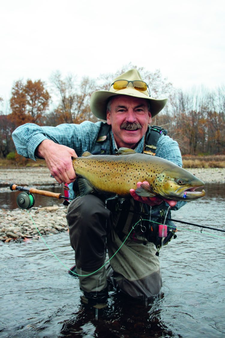 In the spring and fall, fishermen flock to Lake Ontario for a shot at large brown trout.