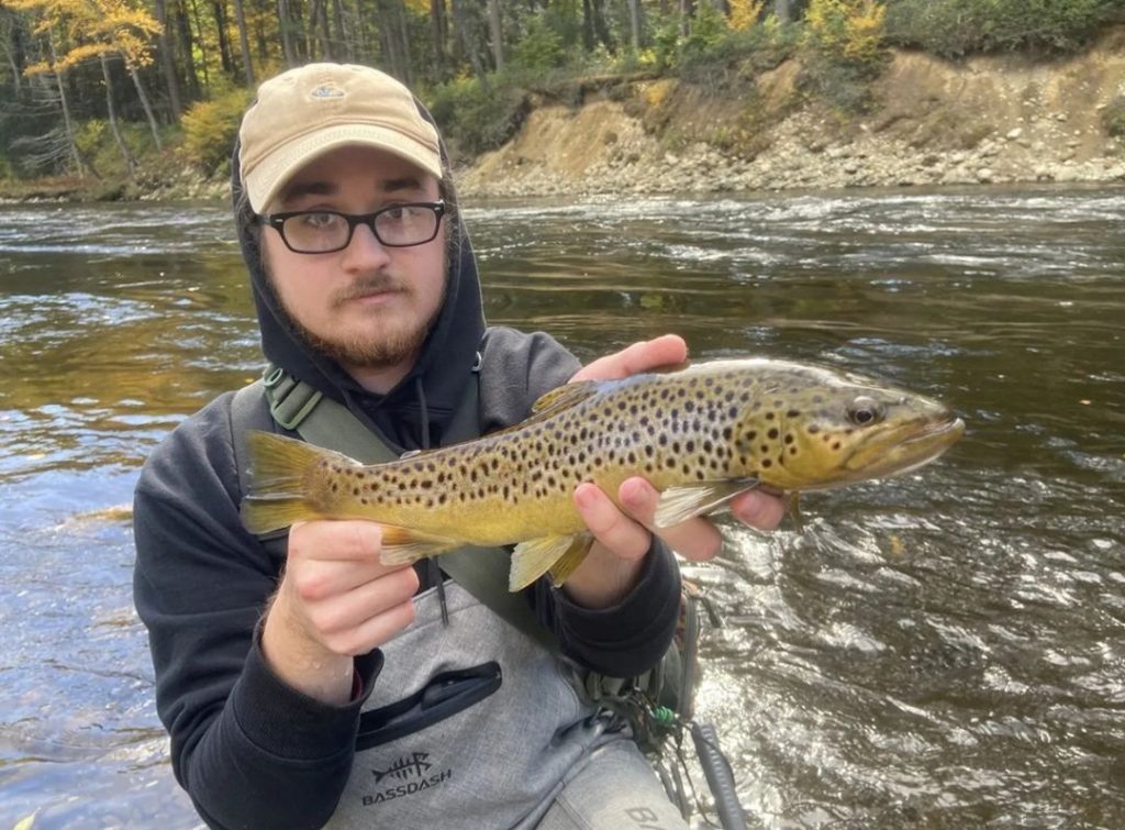 Josh from The Fishing Hole with brown trout