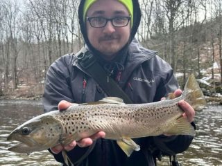 Josh with brown trout