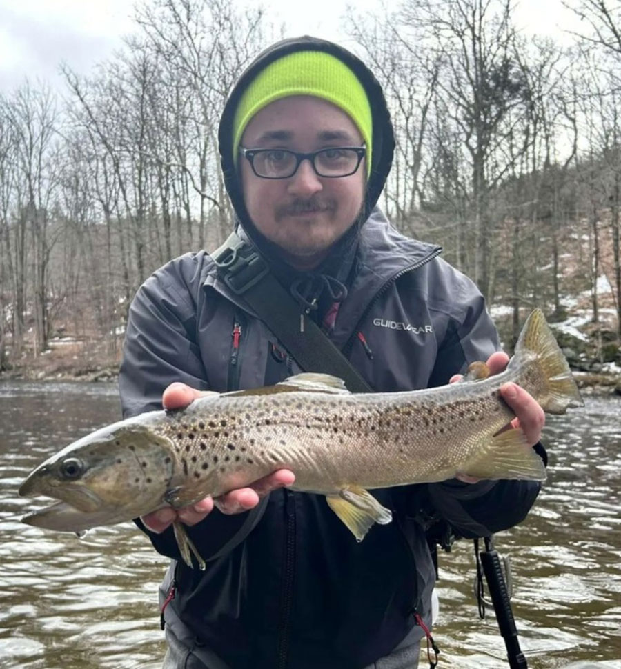 Josh with brown trout
