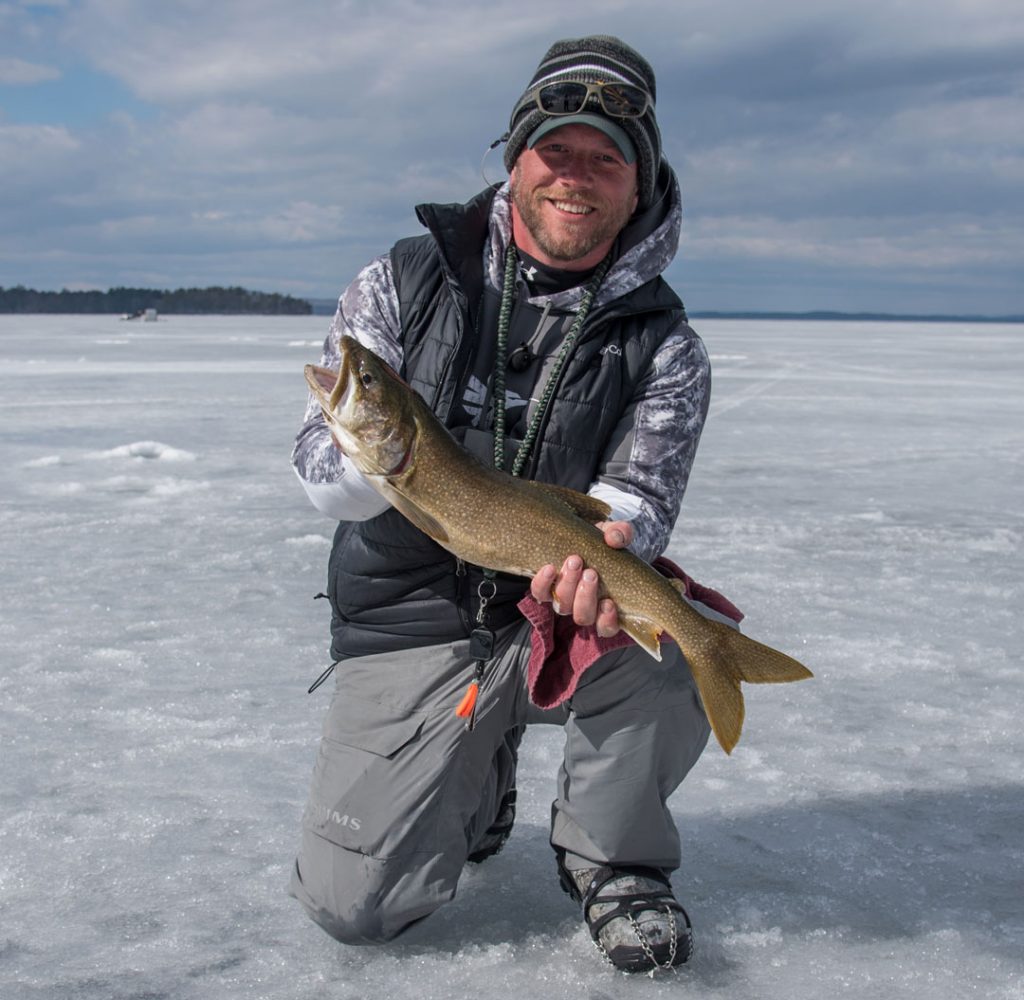 Jon Peterson with lake trout