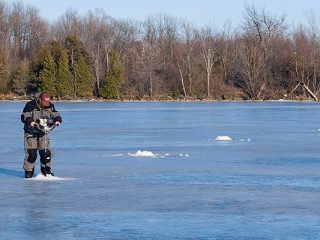 sight fishing on ice