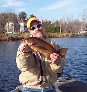 A small bait and slow presentation are vital to catching smallies in cold water.