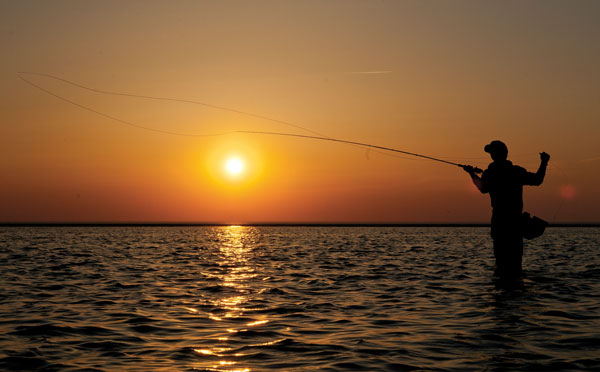 sunset fly cast