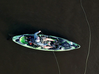 Kayak Fishing Drone Shot